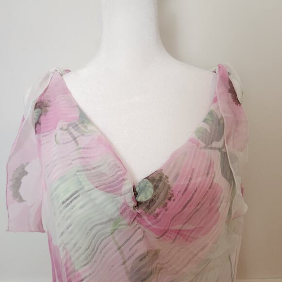 Vtg 90s Y2K Speechless Dress Size 13 Juniors Maxi Fairy Floral Pink WhimsiGoth - Picture 2 of 13